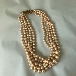 J. Crew Multi Strand Pearl Necklace